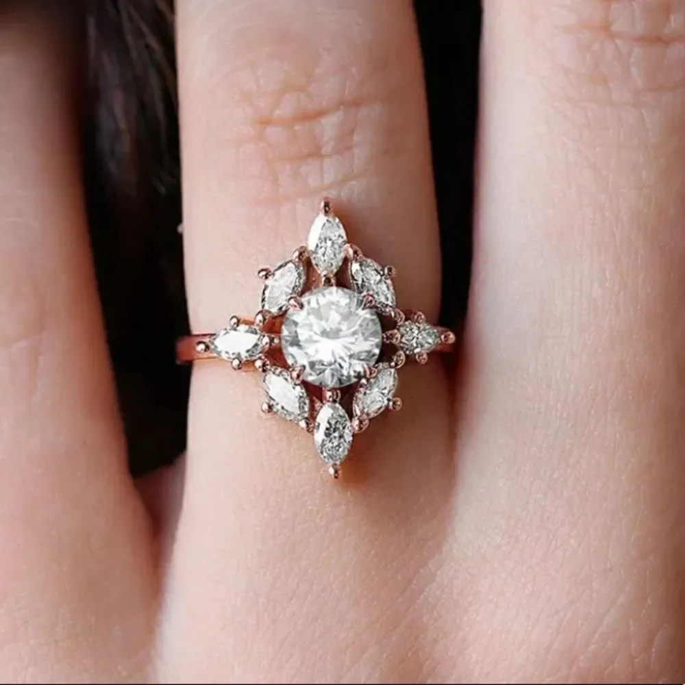 The Elizabeth gold filled white sapphire ring 6 - Picture 5 of 14